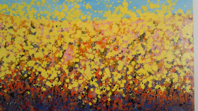 Original Abstract Expressionism Landscape Painting by Phuong Nguyen