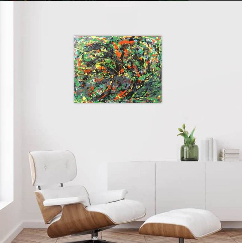 Original Abstract Expressionism Abstract Painting by Phuong Nguyen