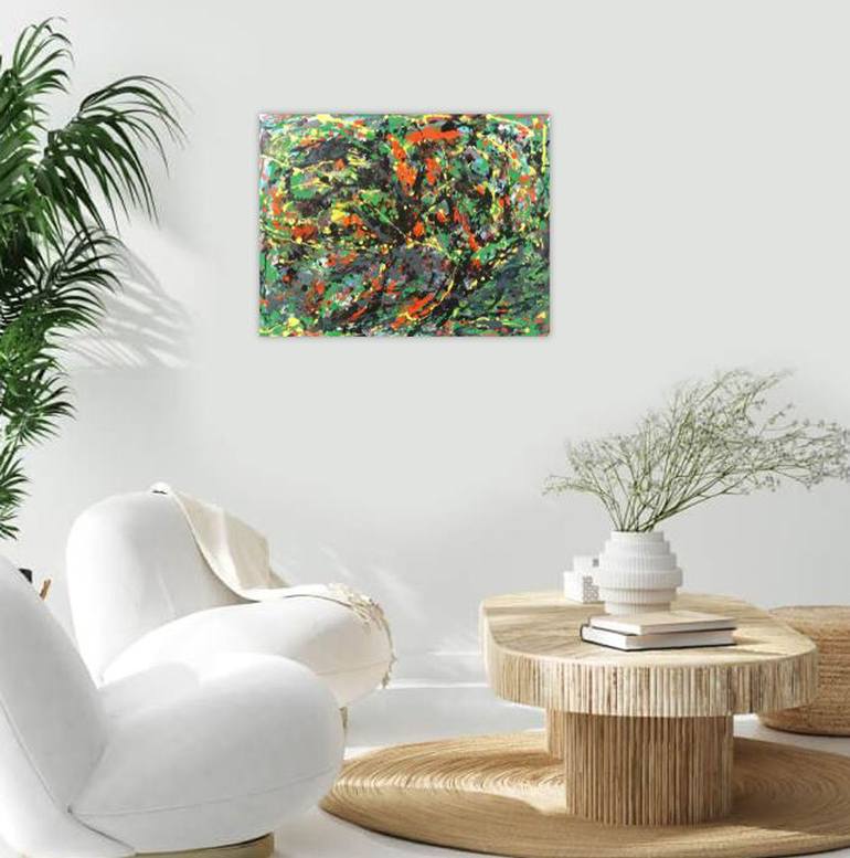 Original Abstract Expressionism Abstract Painting by Phuong Nguyen