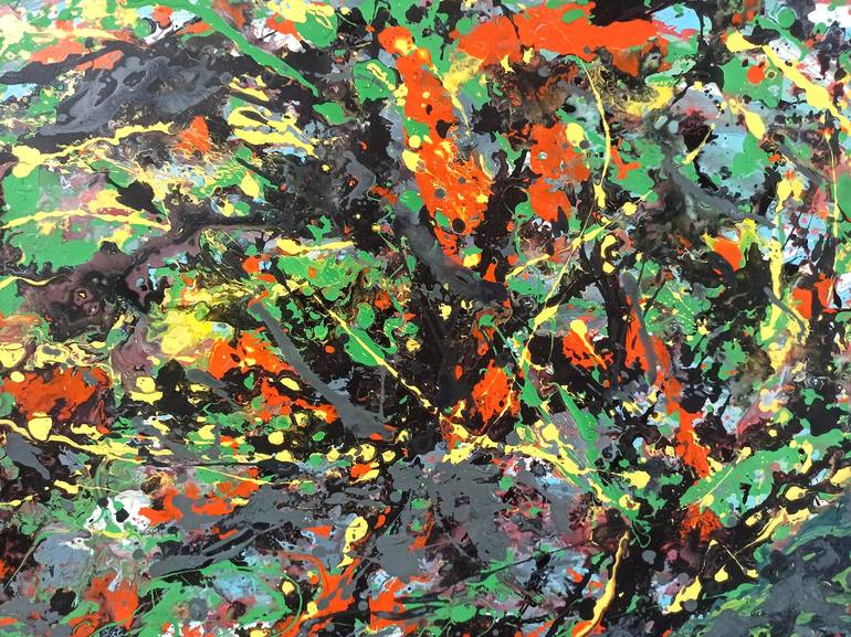 Original Abstract Expressionism Abstract Painting by Phuong Nguyen