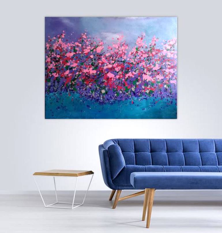 Original Abstract Expressionism Landscape Painting by Phuong Nguyen