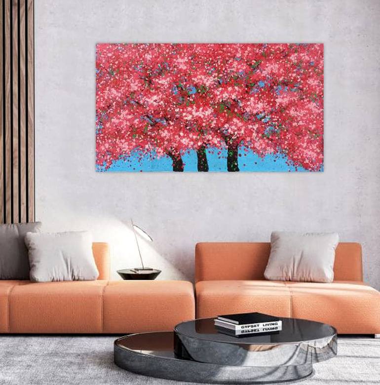 Original Abstract Expressionism Landscape Painting by Phuong Nguyen