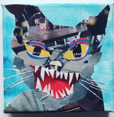 Original Cats Collage by Susan McKeever