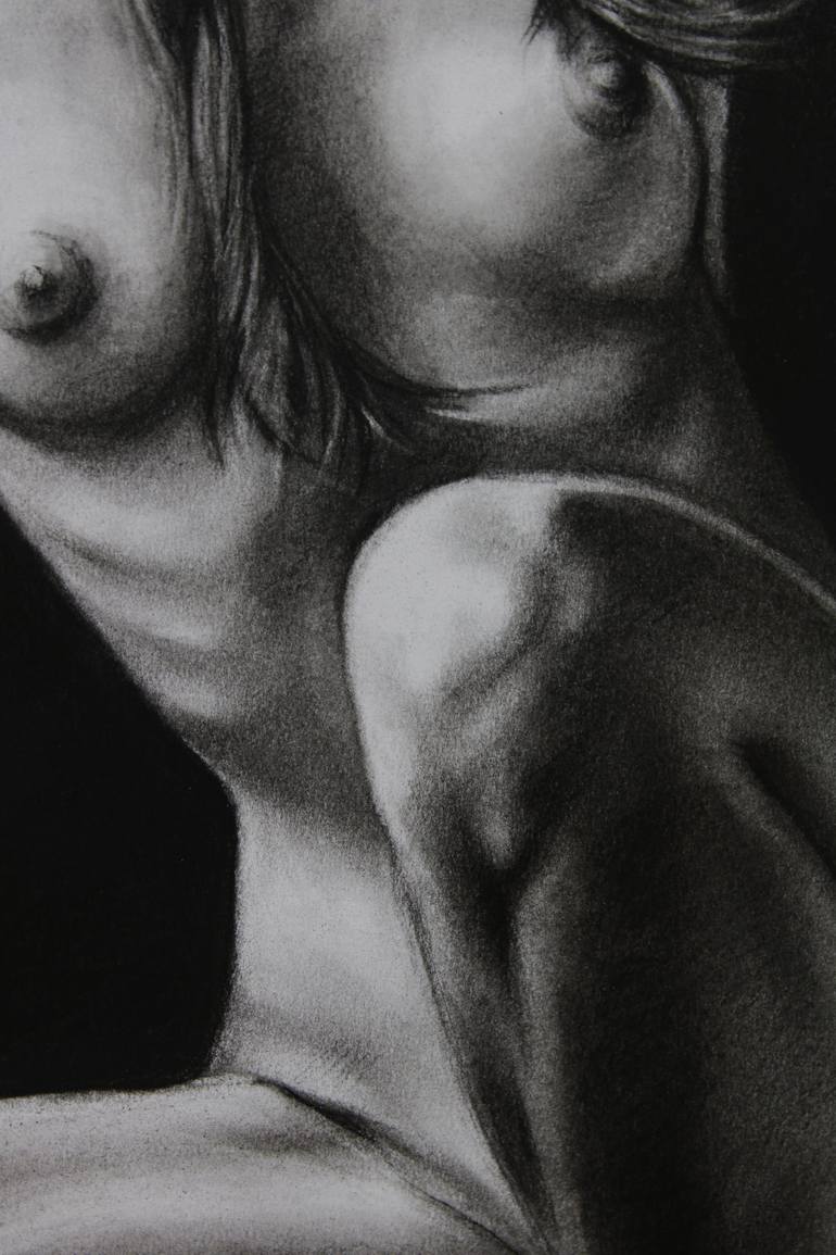 Original Figurative Erotic Drawing by Csaba Marton