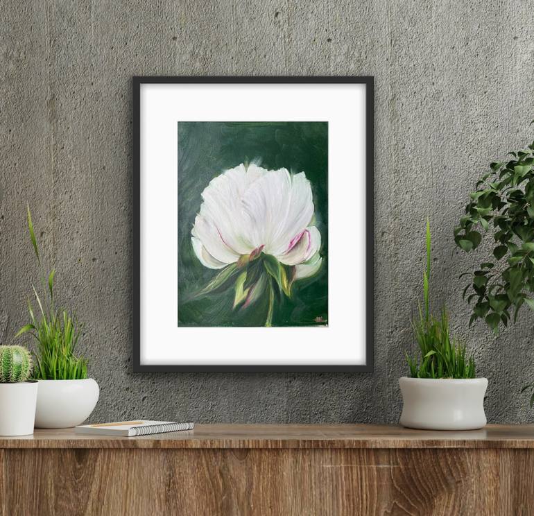 Original Minimalism Botanic Painting by Weronika Waskowska