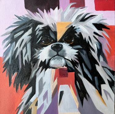 Original Cubism Dogs Paintings by Weronika Waskowska