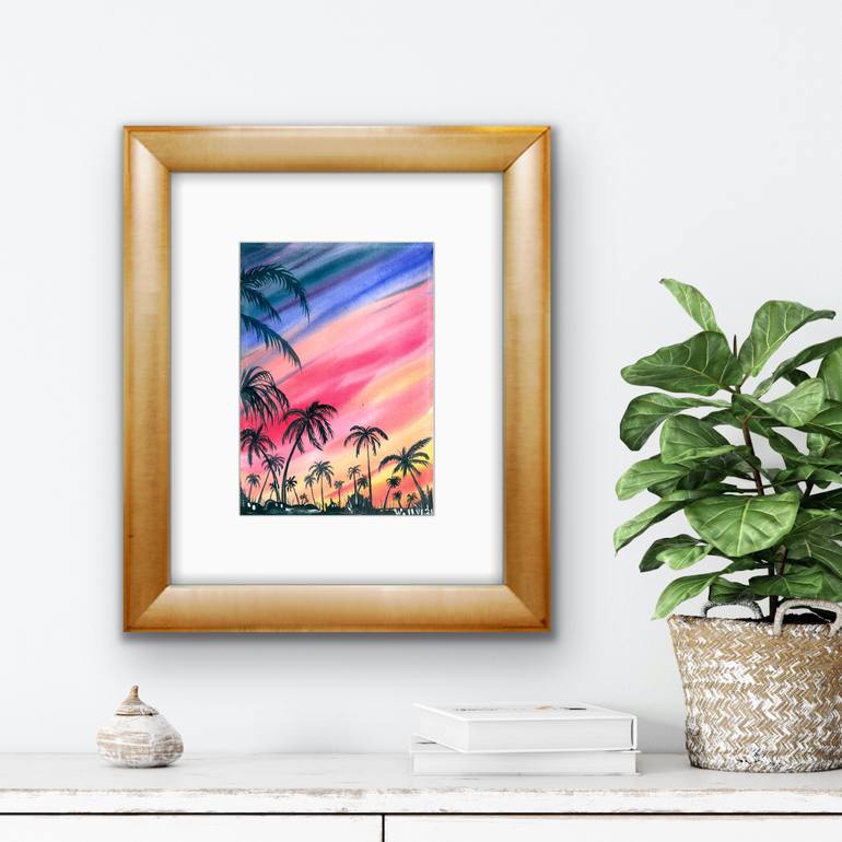 Original Impressionism Beach Painting by Weronika Waskowska