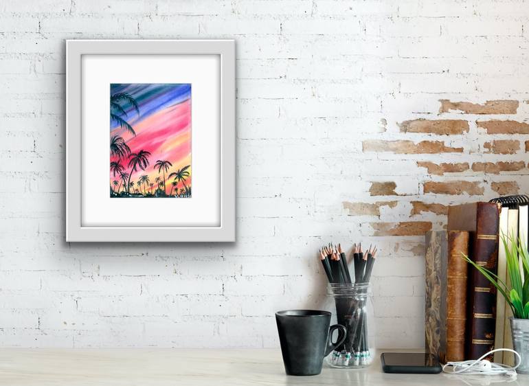 Original Impressionism Beach Painting by Weronika Waskowska