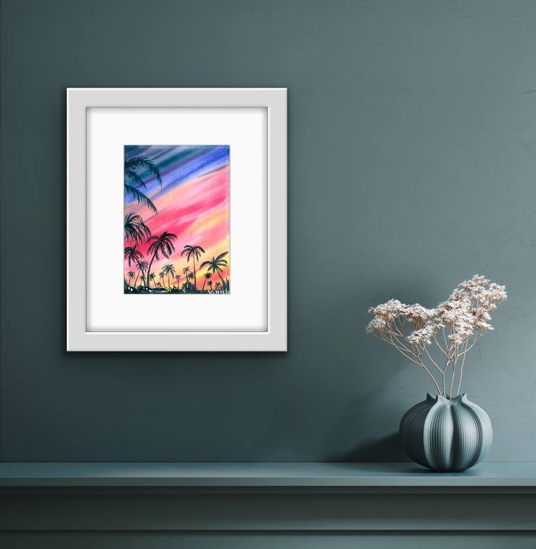 Original Impressionism Beach Painting by Weronika Waskowska