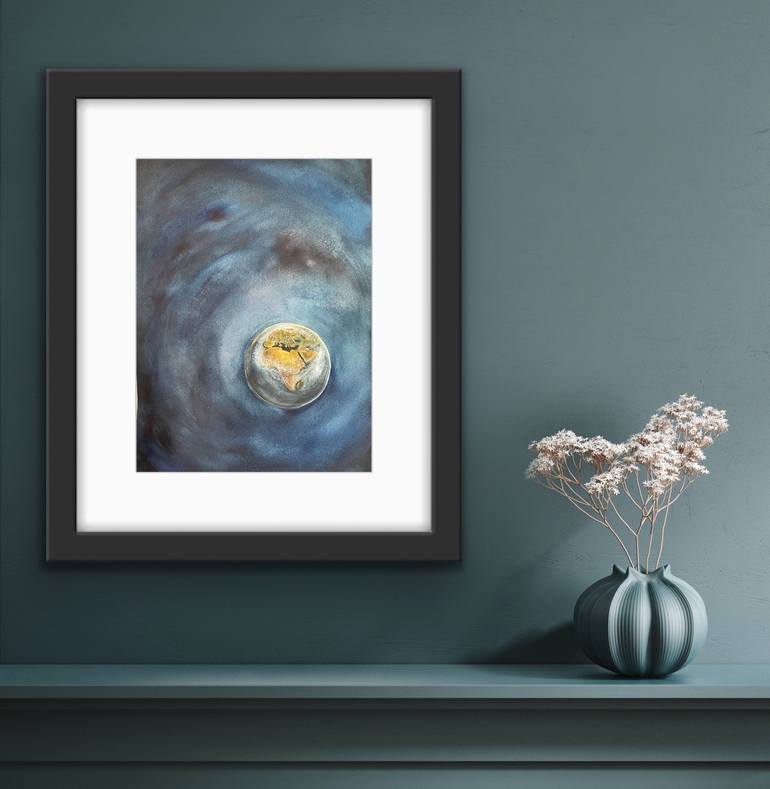 Original Abstract Outer Space Painting by Weronika Waskowska