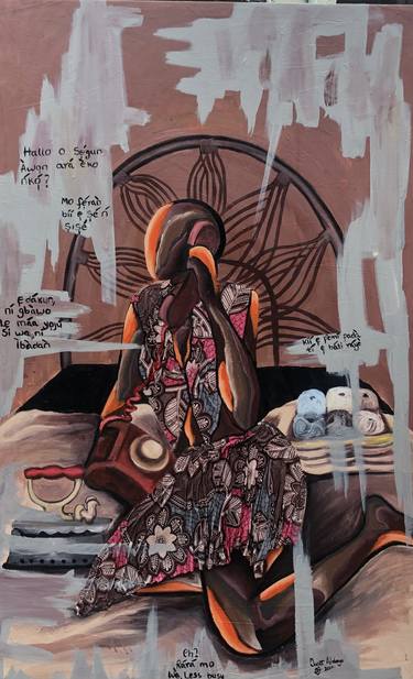 Original Abstract Expressionism Love Paintings by Janet Adebayo