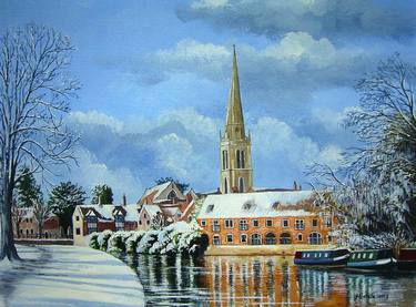 December in Abingdon by the River Thames thumb