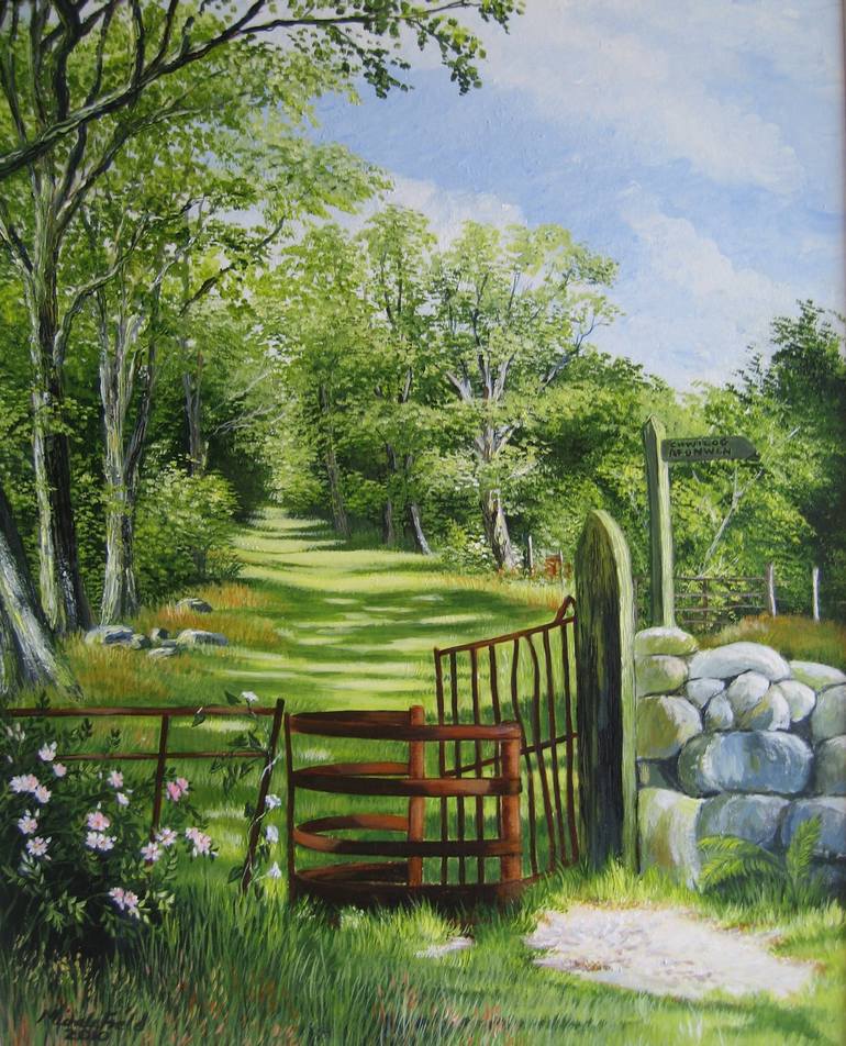 Longoed Walk to the Sea Caernarvonshire N Wales Painting by