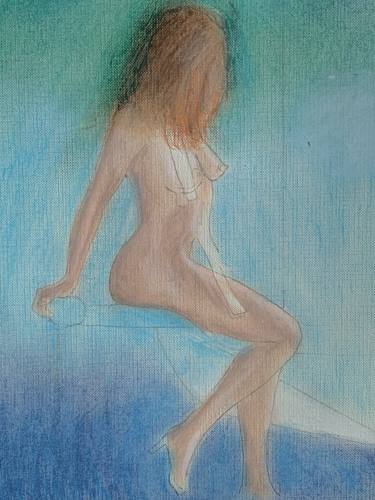 Original Figurative Women Paintings by p dowd