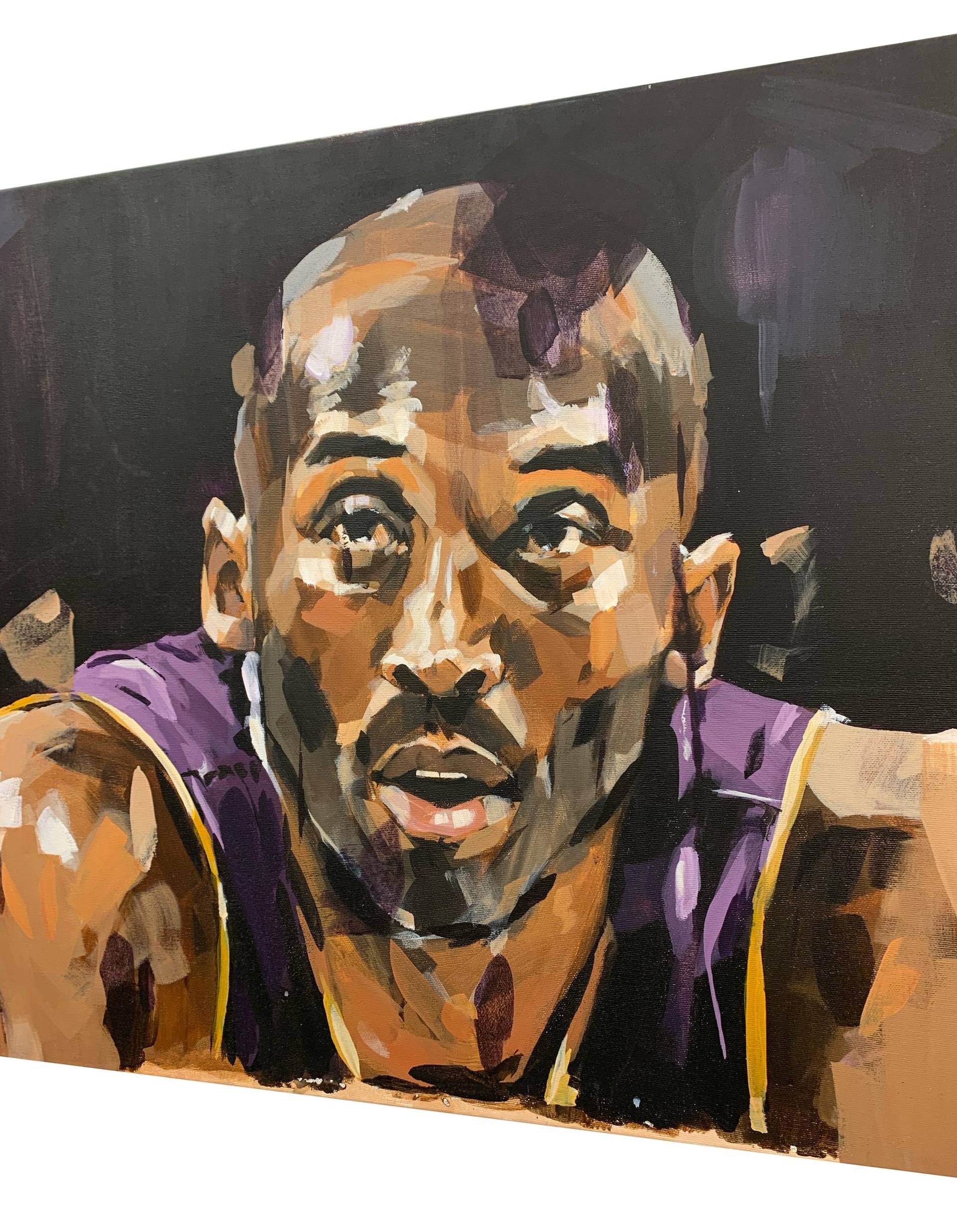 Hand - Painted Kobe Bryant Pop Art Acrylic Canvas