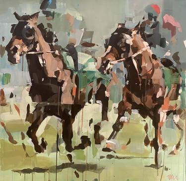 Original Abstract Horse Painting by Tom Searles