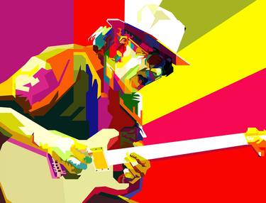 Carlos Santana Latin Guitarist Pop Art WPAP thumb
