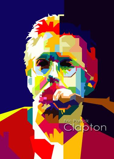 Eric Clapton Blues Guitarist Pop Art WPAP thumb