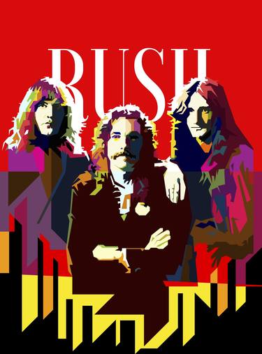 Rush Progressive Rock Pop Art WPAP thumb