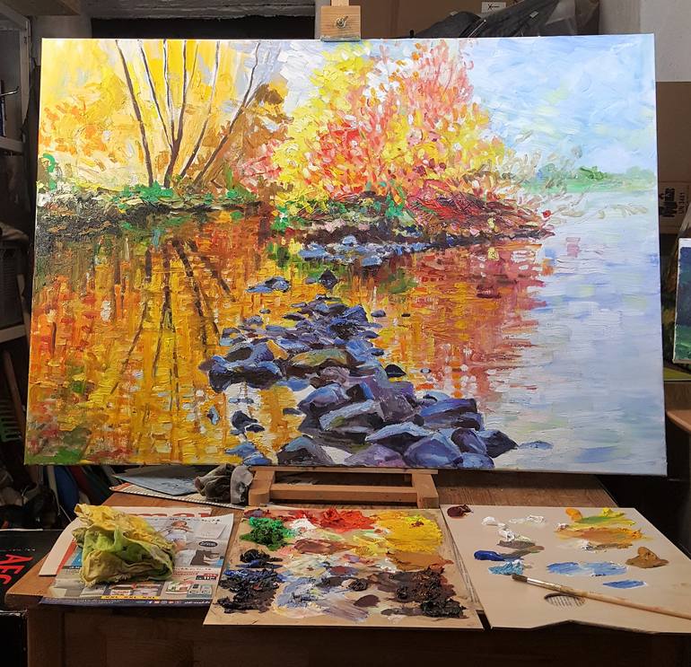 Original Contemporary Landscape Painting by Ara Avetisyan