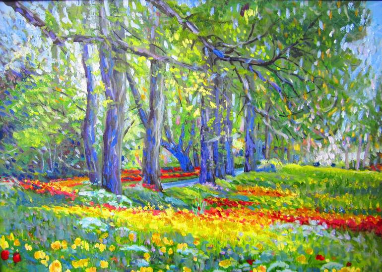 Original Impressionism Landscape Painting by Ara Avetisyan