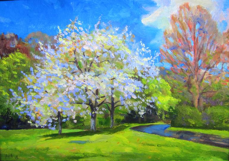 Original Impressionism Landscape Painting by Ara Avetisyan