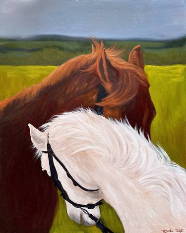 Original Classicism Horse Paintings by Rimsha Atif