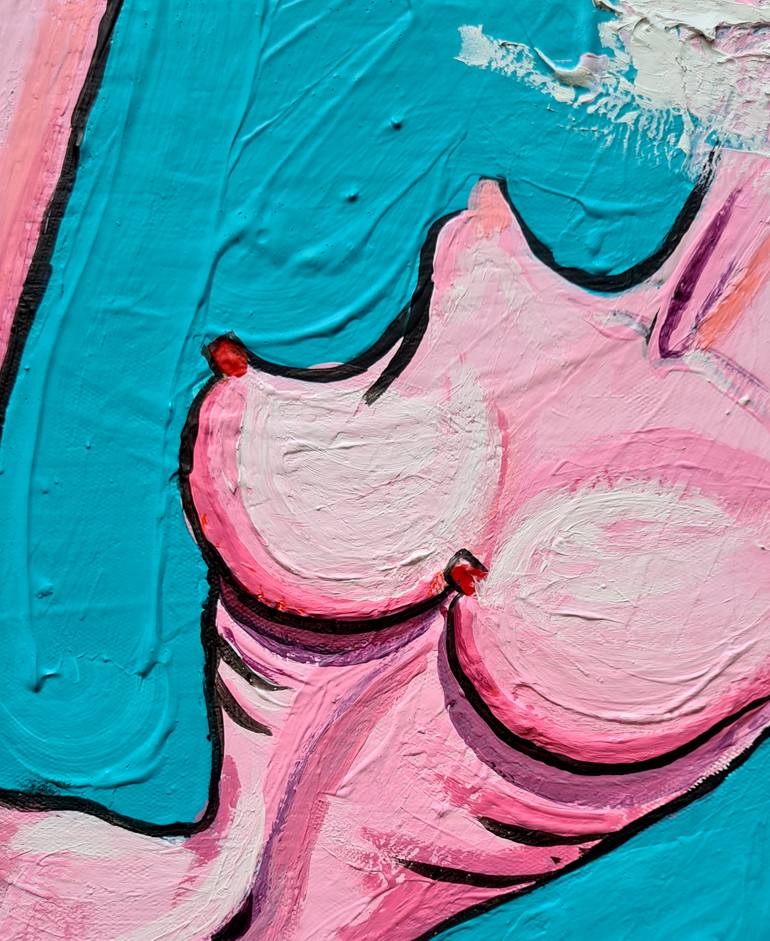 Original Abstract Expressionism Nude Painting by Florida Orzieva