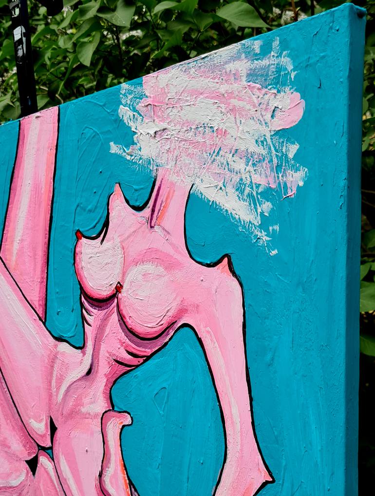 Original Abstract Expressionism Nude Painting by Florida Orzieva