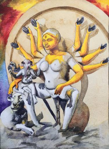 Original Popular culture Painting by Krishna Mondal