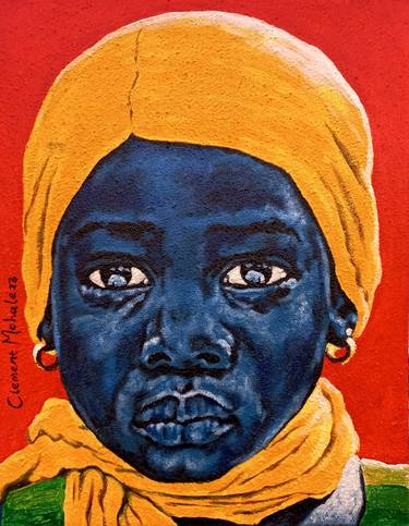 Original Kids Painting by Clement Mohale