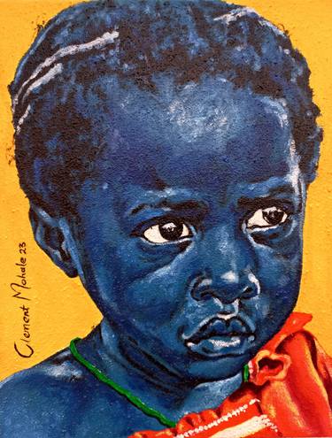 Original Children Painting by Clement Mohale