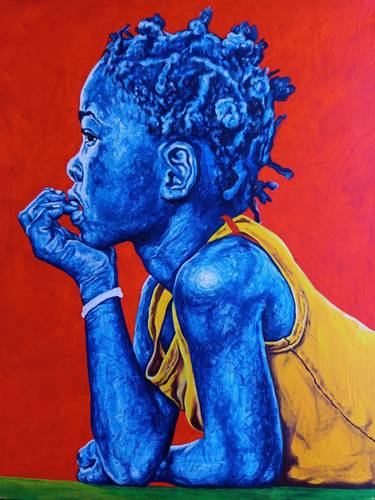 Original Contemporary Children Paintings by Clement Mohale