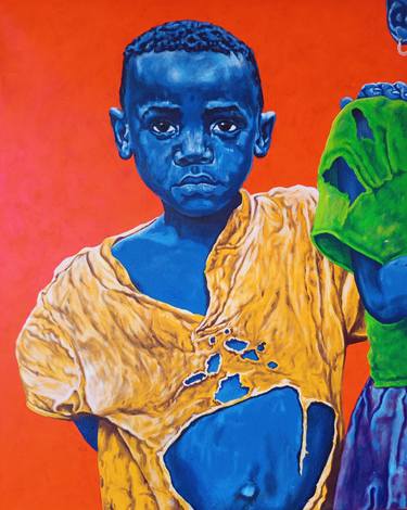 Original Contemporary Children Paintings by Clement Mohale