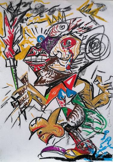 Original Abstract Expressionism Abstract Drawings by Clement Mohale