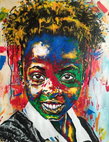 Original Expressionism Portrait Paintings by Clement Mohale