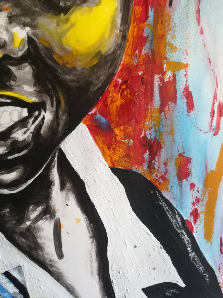 Original Expressionism People Painting by Clement Mohale