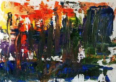 Original Impressionism Abstract Paintings by Lubna Khan