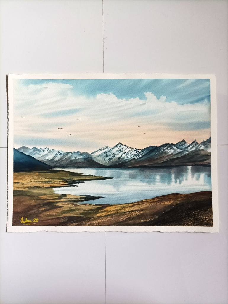 Original Fine Art Landscape Painting by Lubna Khan