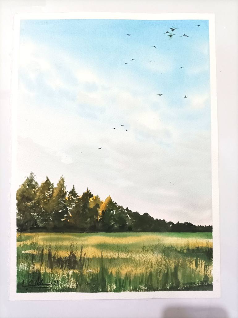 Original Landscape Painting by Lubna Khan