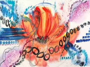 Original Abstract Expressionism Abstract Paintings by Lubna Khan