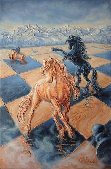 Print of Modern Horse Paintings by Galyna Schaefer