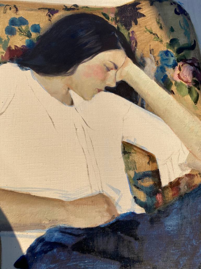 Original Figurative People Painting by Xeyale Bedelova