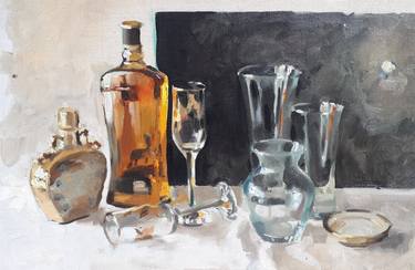 Original Fine Art Still Life Paintings by Xeyale Bedelova