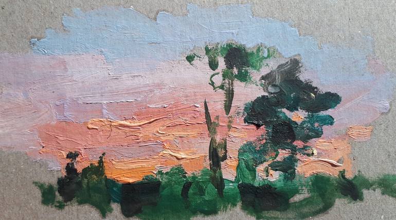 Original Impressionism Landscape Painting by Xeyale Bedelova