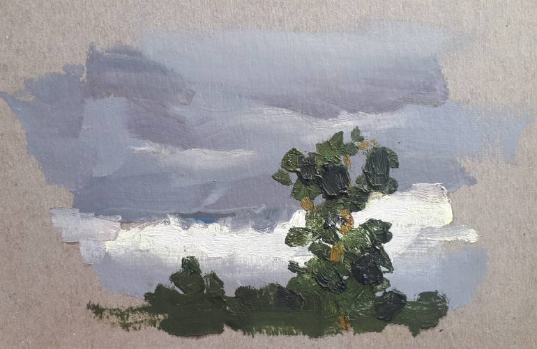 Original Impressionism Landscape Painting by Xeyale Bedelova