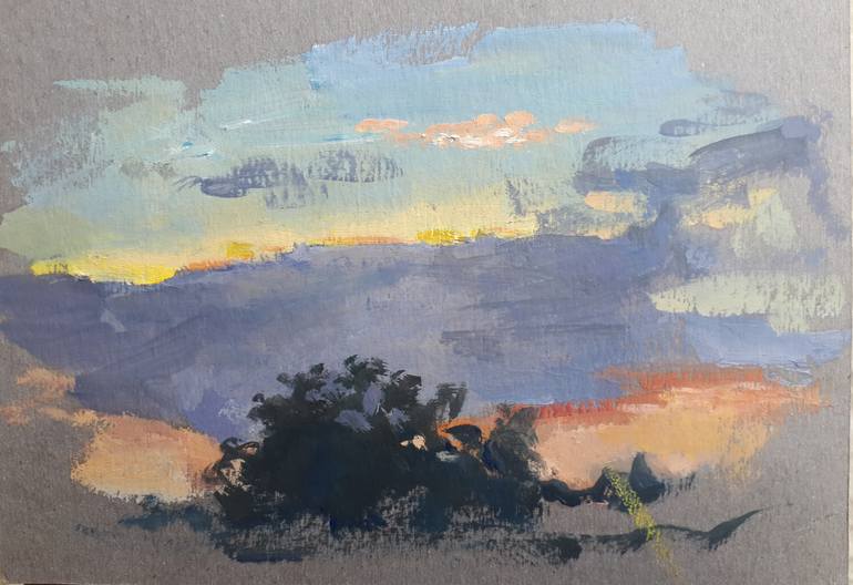 Original Impressionism Landscape Painting by Xeyale Bedelova