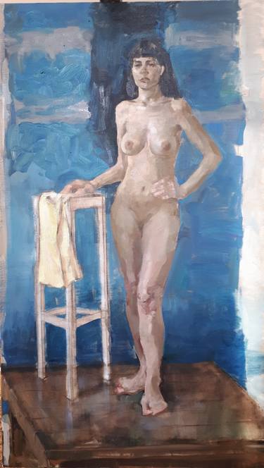 Original Figurative Nude Paintings by Xeyale Bedelova