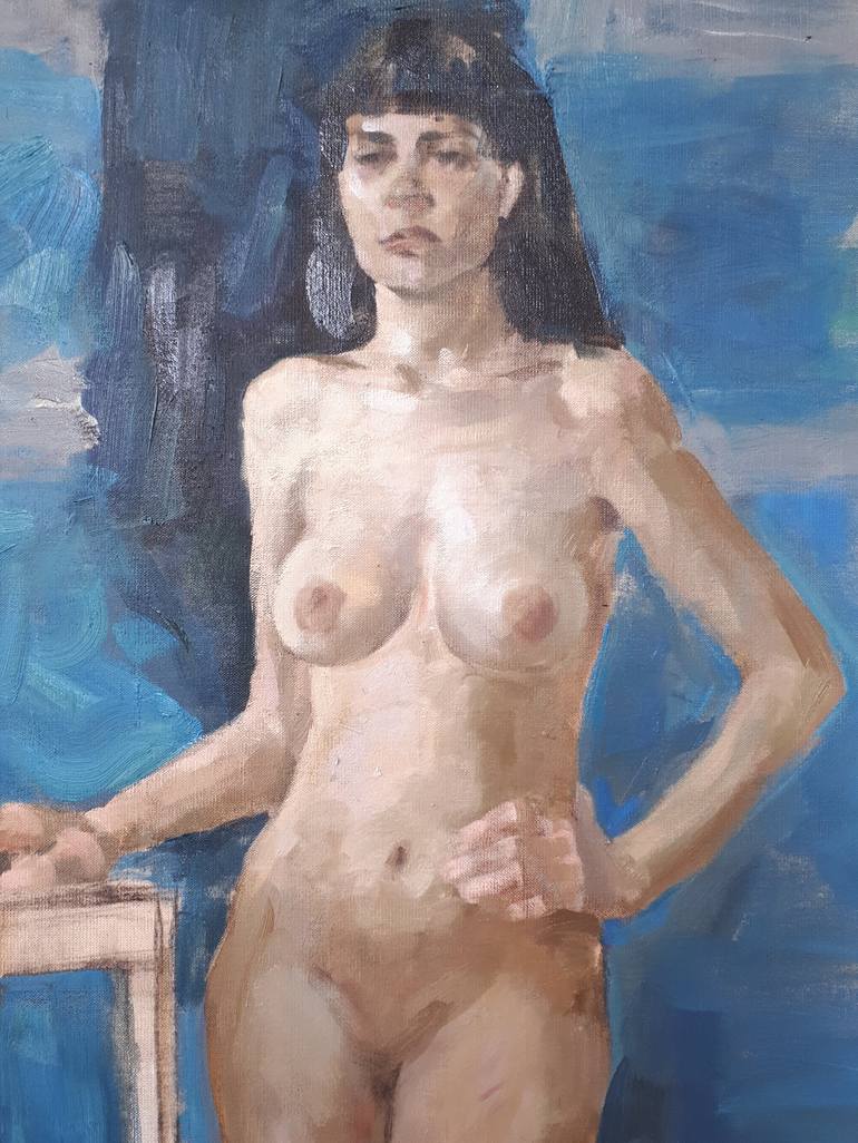 Original Figurative Nude Painting by Xeyale Bedelova