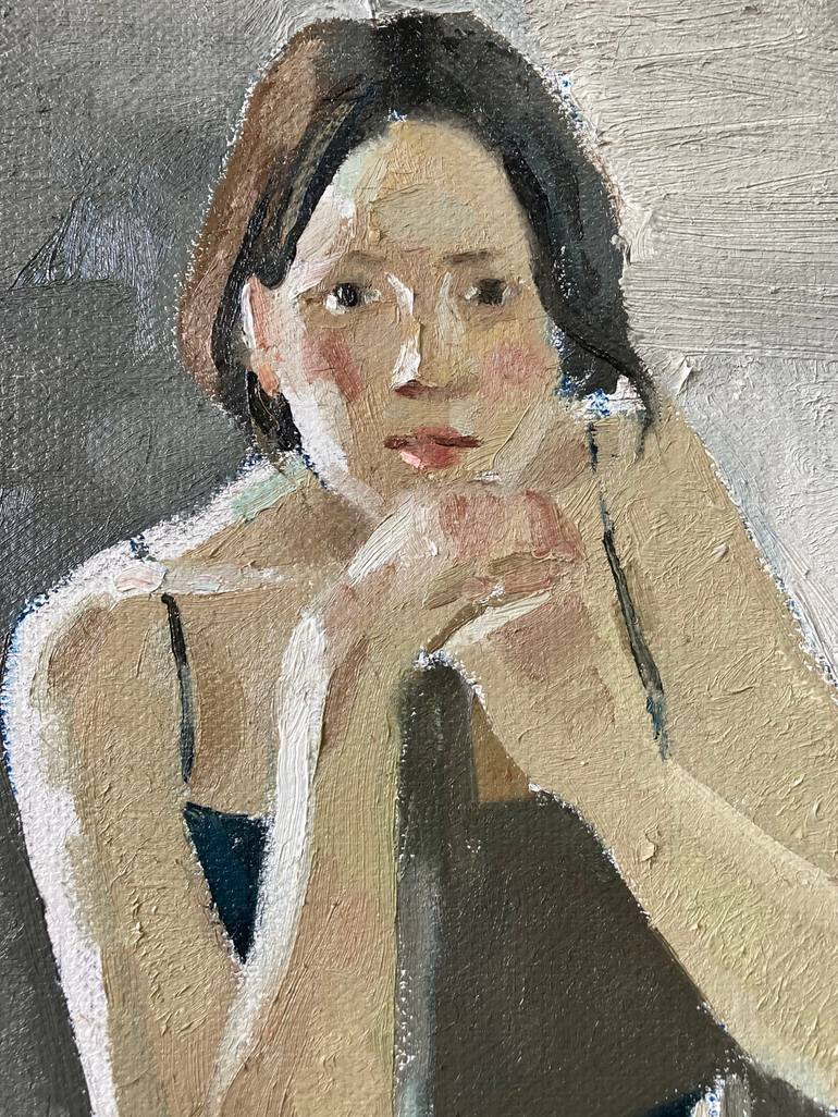 Original Figurative People Painting by Xeyale Bedelova